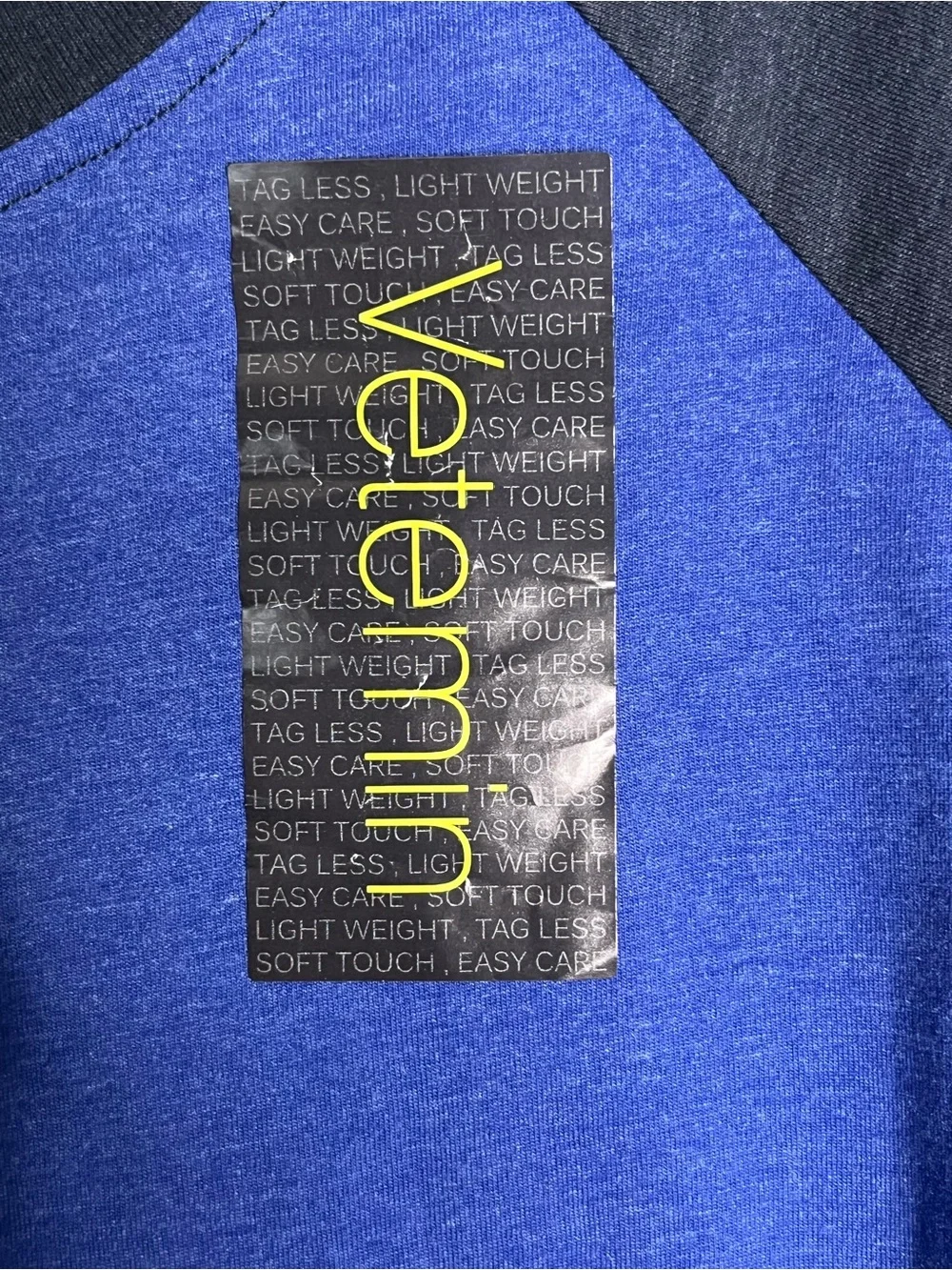 Men's Vetemin Long-Sleeve Raglan T-Shirt in Royal Blue and Navy